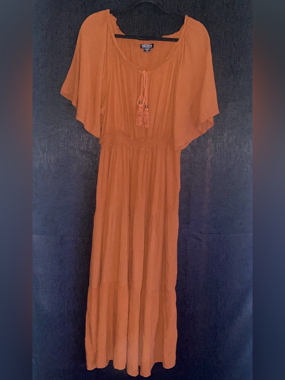 Angie - Rust   Maxi Tayon Dress size medium